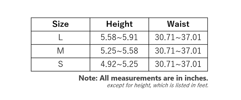 サイズチャート