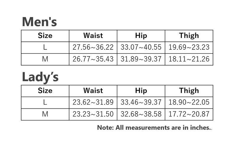 サイズチャート